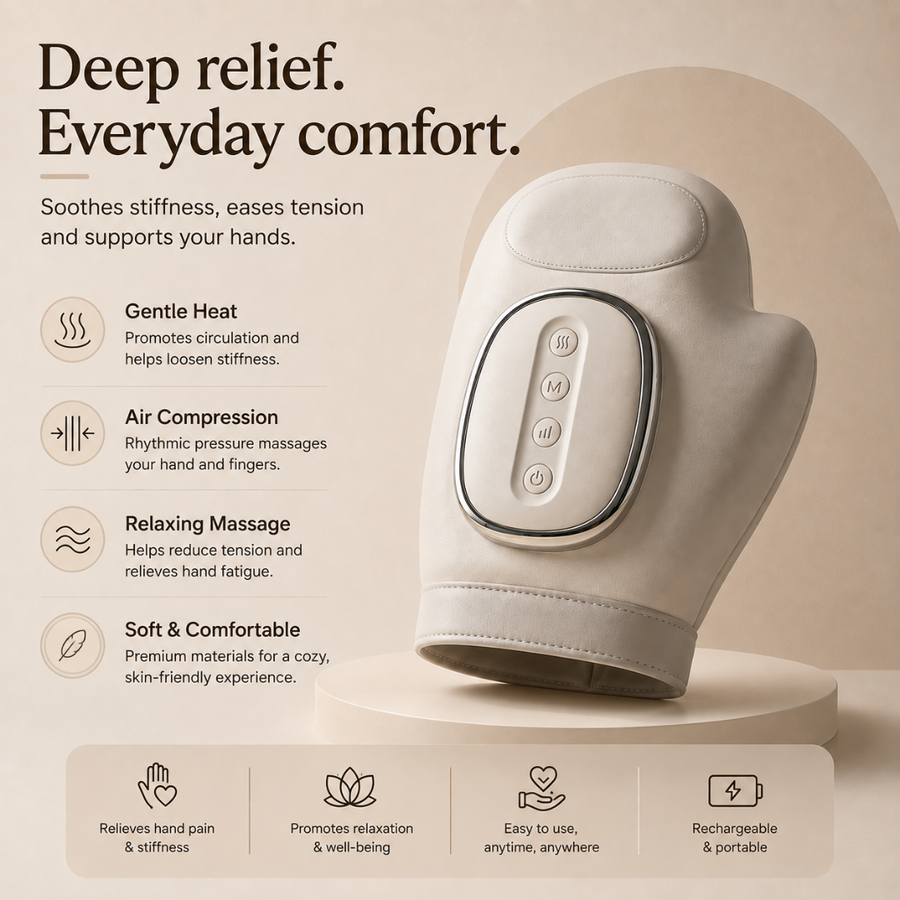 BlissGlove™ – Warm Compression Comfort for Tired Hands.